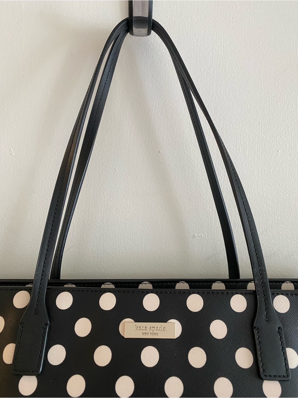 Kate Spade Polka Dot Black and White Tote Bag - Picture 3 of 7